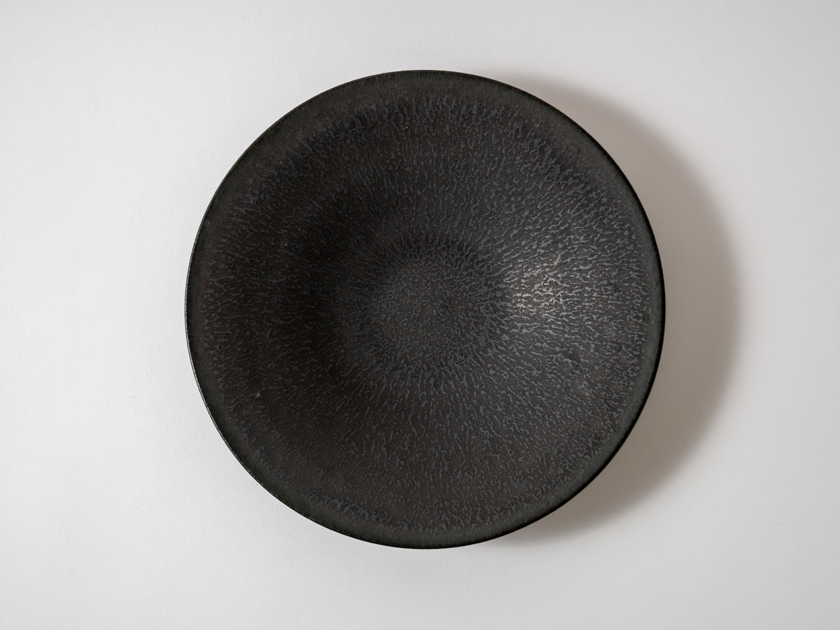 Black Ceramic Dinnerware Set with Modern Dinner Plates