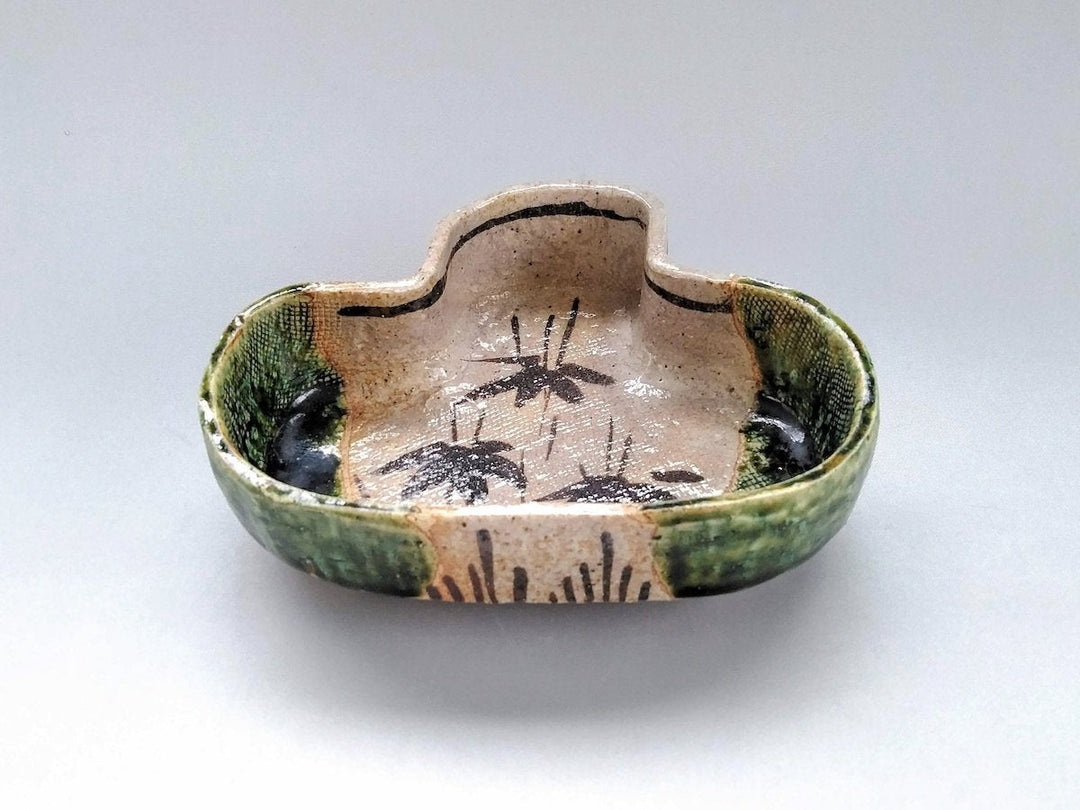 Oribe Bamboo Pattern Plate - Crafted By Kazuji Sato