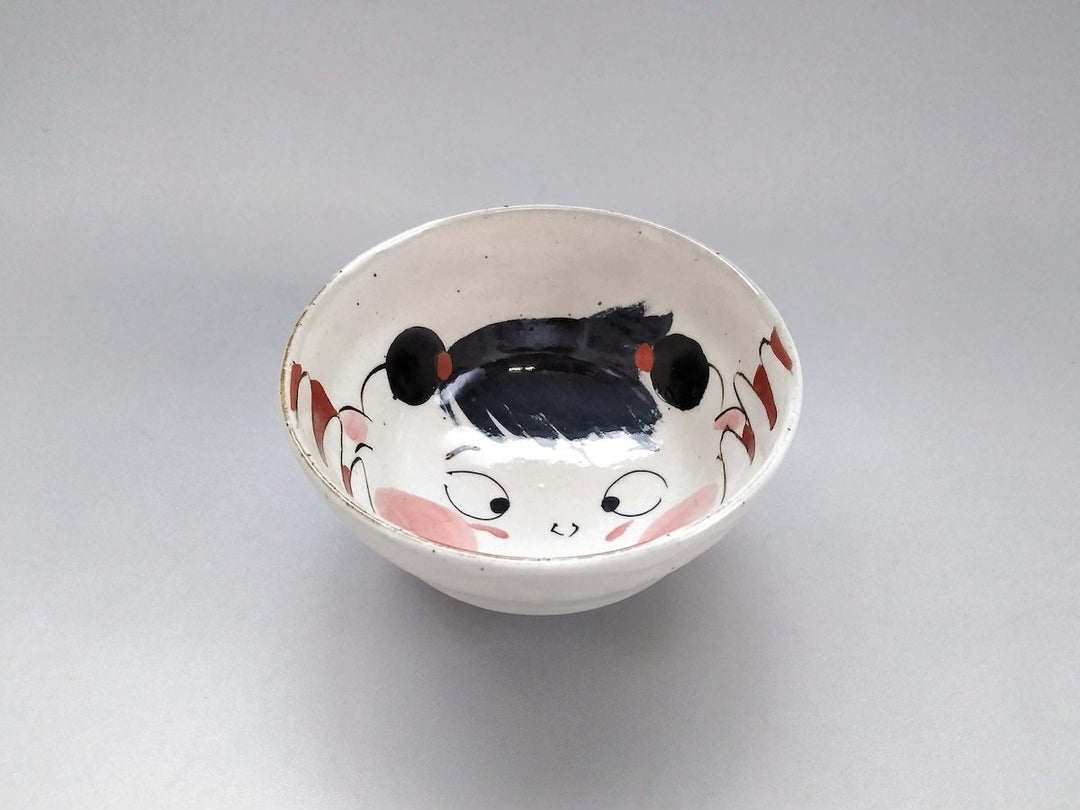 Niramekko Rice Bowl Girl - Crafted By Pottery Raku