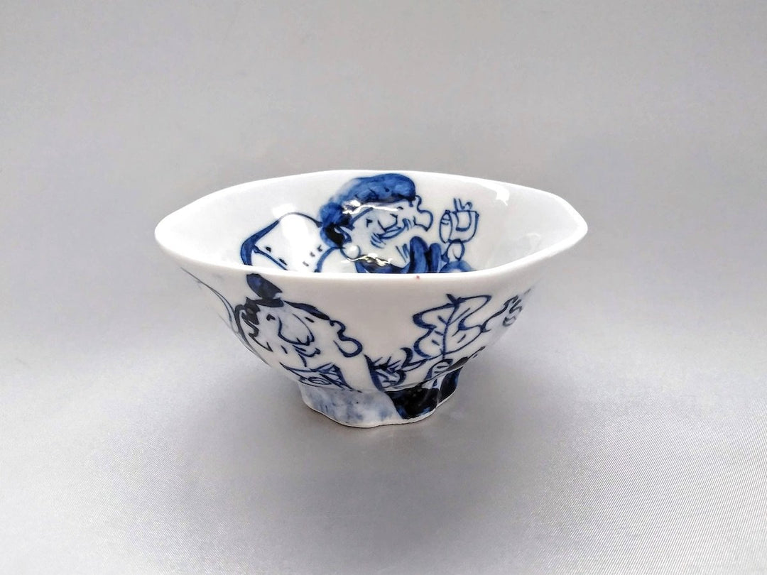 Sometsuke Seven Lucky Gods Rice Bowl - Crafted By Hitori Wada