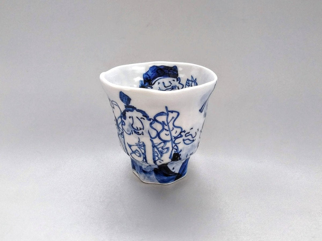 Sometsuke Seven Lucky Gods Tea Cup - Crafted By Hitori Wada