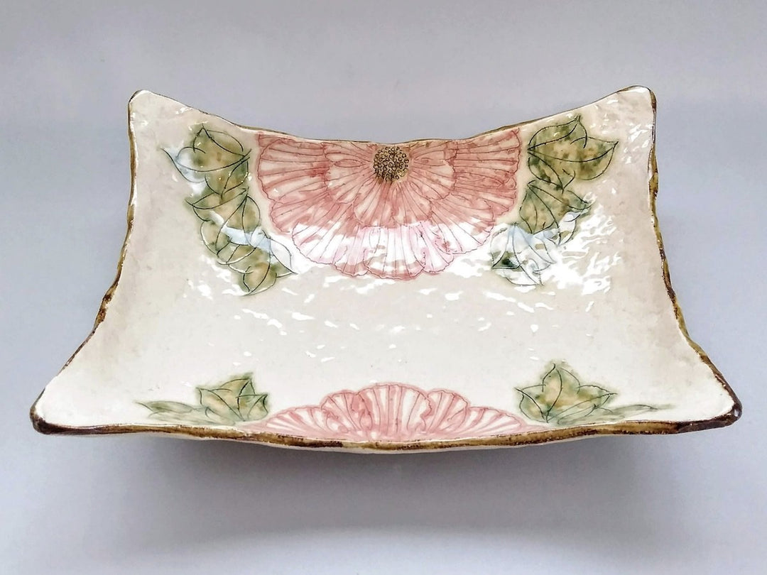 Peony Long Square Bowl B - Crafted By Yoshihei Kato