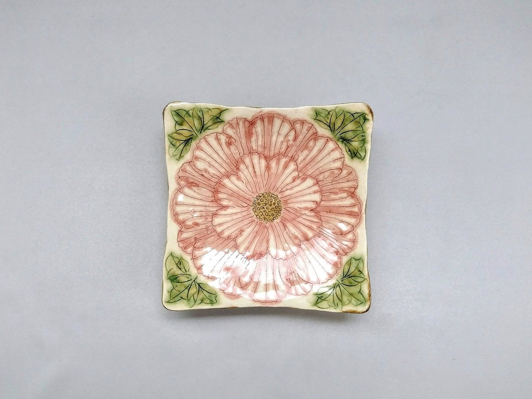 Peony Flower Square Plate - Crafted By Yoshihei Kato