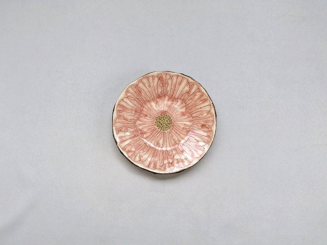 Peony Flower 3-Sun Small Plate Red - Crafted By Yoshihei Kato