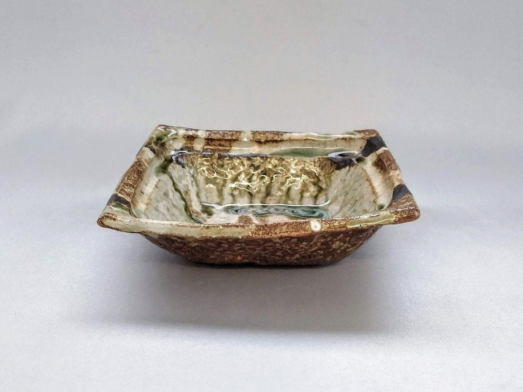 Ash Glazed Square Small Bowl - Crafted By Hiroyuki Oguri