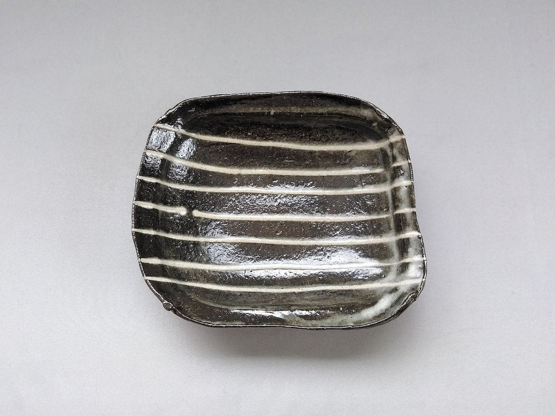 Slip Trailing Four-Sided Small Bowl - Crafted By Seisaku Kusaka/Mari
