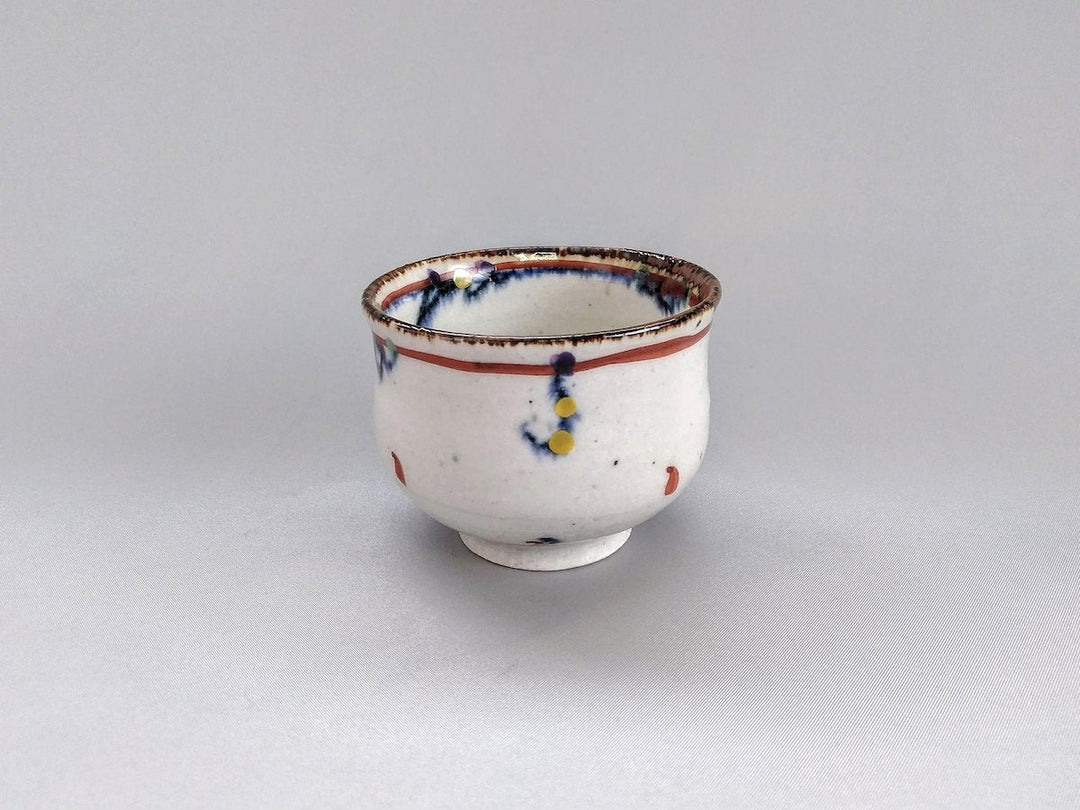 Annam Red Grass Pattern Small Tea Cup - Crafted By Minami Kiln