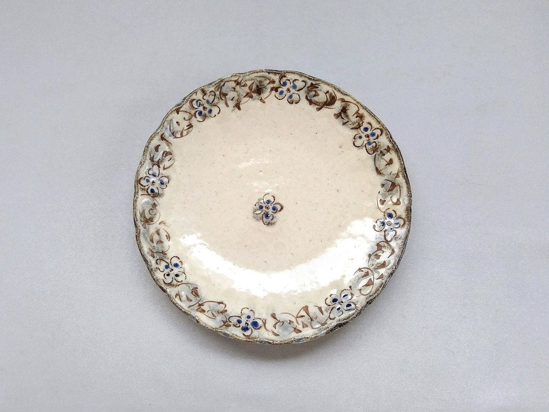 Annam Blue Arabesque 6-Sun Chrysanthemum Plate - Crafted By Masaaki Hibino
