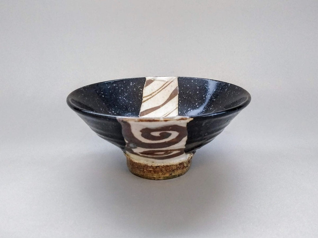 Black Oribe chazuke Bowl - Crafted By Nobumasa Kiminami