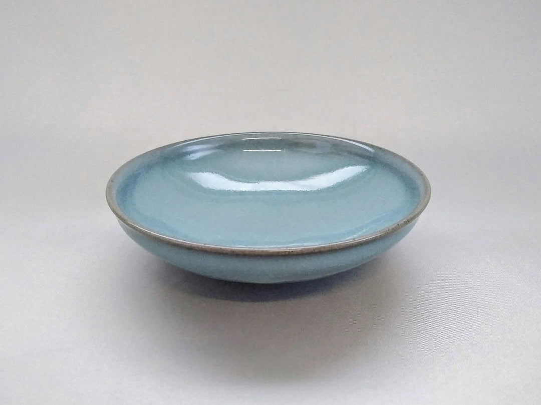 White Slip Blue Porcelain Round Bowl - Crafted By Taku Kiyama