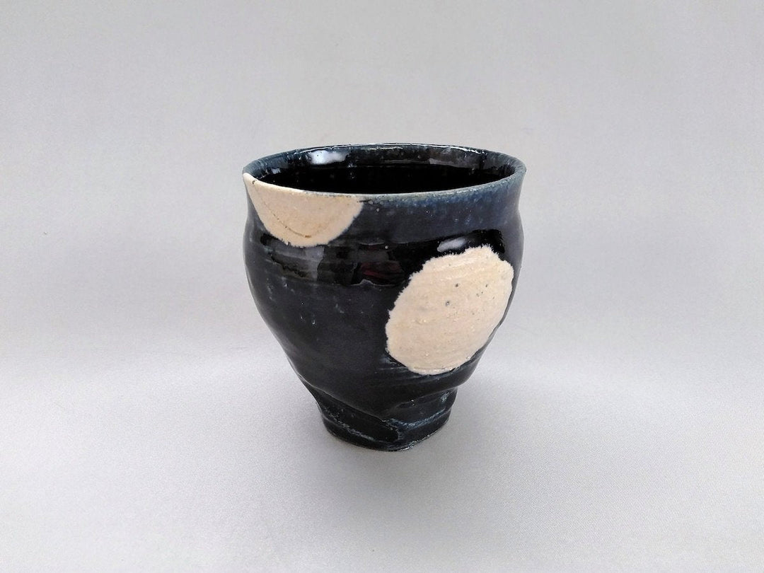 Indigo Glazed Round Pattern Free Cup - Crafted By Kazuhito Yamamoto