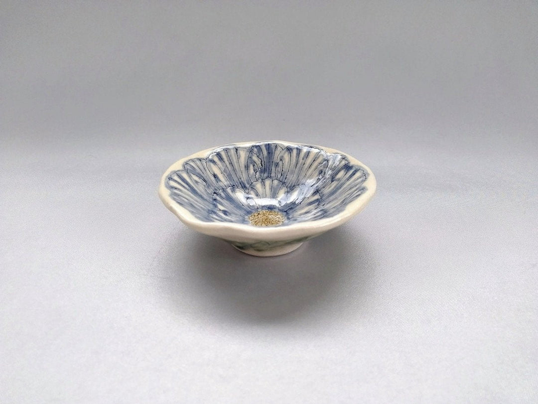 Peony wreath Flower Small Pot Blue - Crafted By Yoshihei Kato