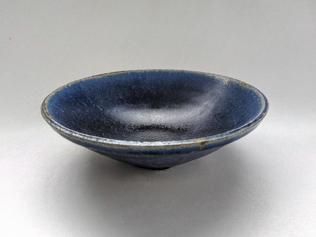 Deep Blue Glazed 5-Sun Shallow Bowl - Crafted By Kazuhito Yamamoto