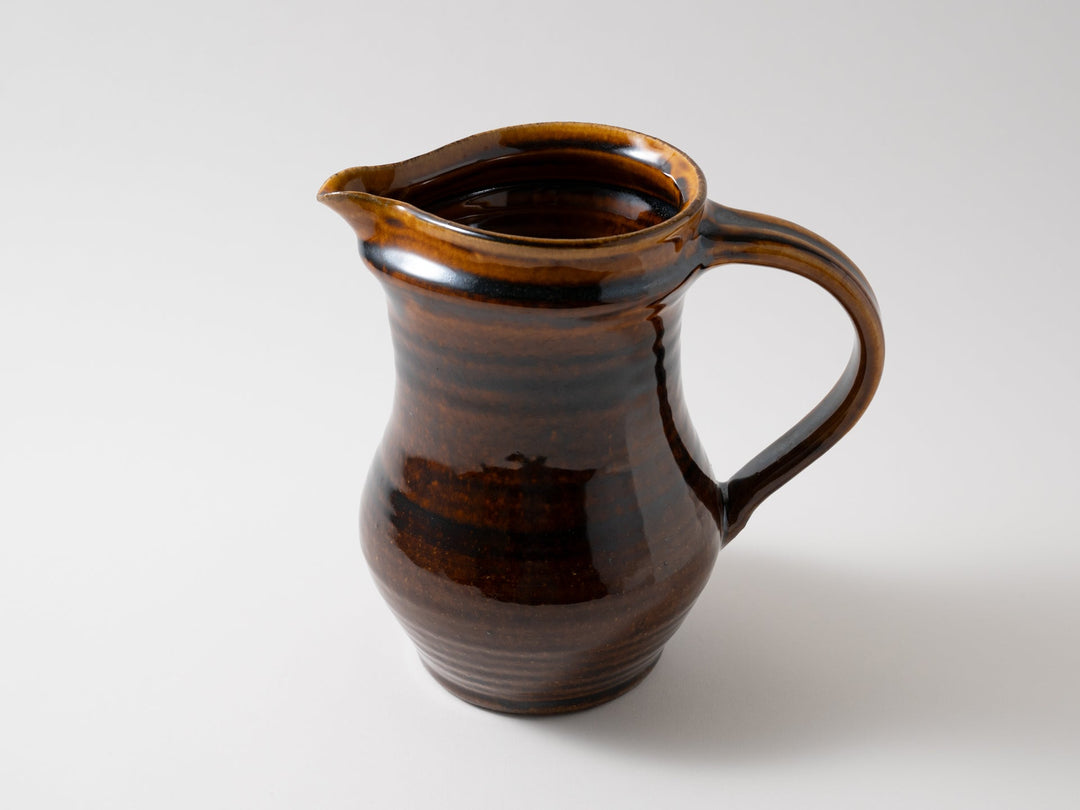 Amber Glazed Pitcher Large (Round) - Crafted By Furutani Pottery