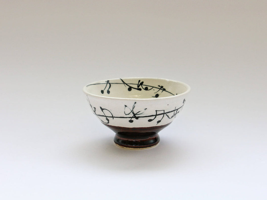 Amber Glaze Note Rice Bowl - Crafted By Takee Tatsui