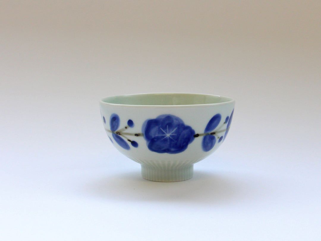Blue and white floral mini rice bowl by Koyo Kiln, Saga, Japan