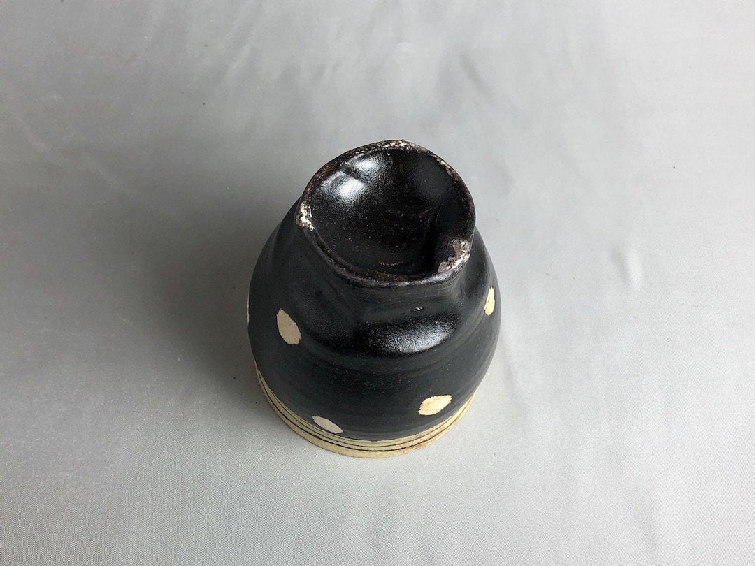 Black Glazed line engraved dot pumping - Crafted By Kazuhito Yamamoto