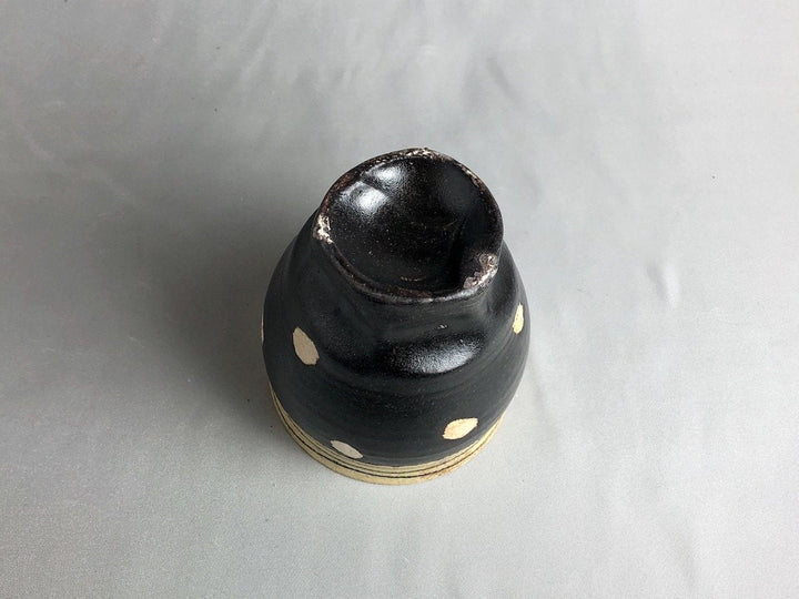 Black Glazed line engraved dot pumping - Crafted By Kazuhito Yamamoto