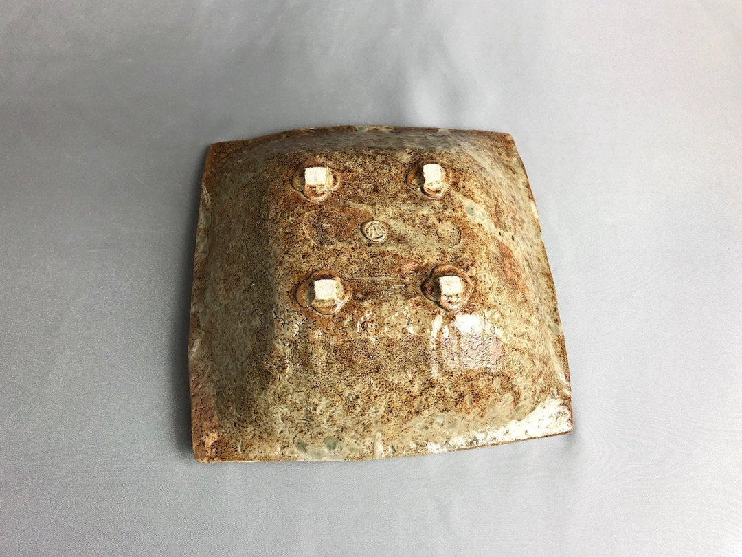 Small Square Bowl with Ash - Crafted By Hiroyuki Oguri
