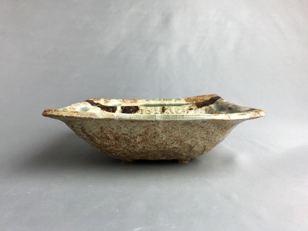 Small Square Bowl with Ash - Crafted By Hiroyuki Oguri