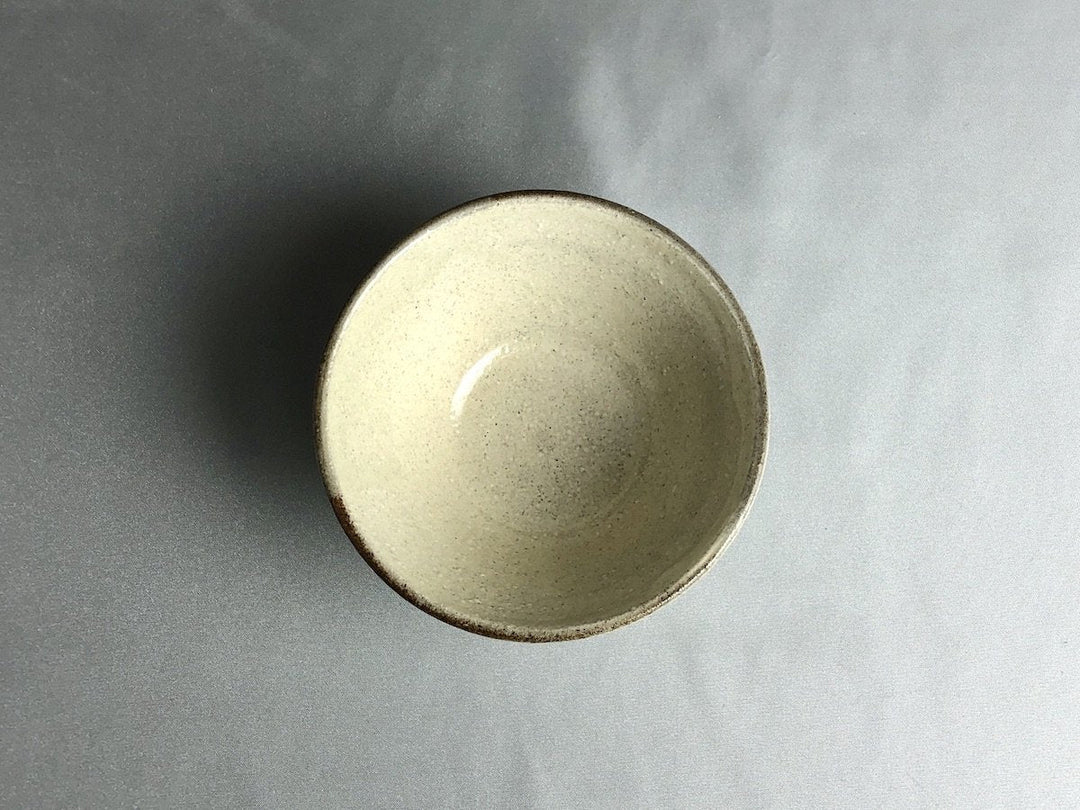 White Slip sogi Rice Bowl Small - Crafted By Shinji Akane