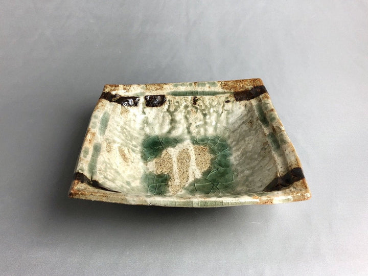 Small Square Bowl with Ash - Crafted By Hiroyuki Oguri