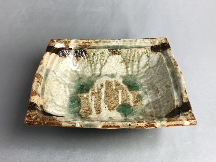 Long Square Bowl with Ash hanging Small - Crafted By Hiroyuki Oguri
