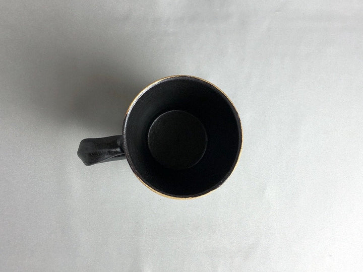 Black Glazed line engraved dot tube Mug - Crafted By Kazuhito Yamamoto