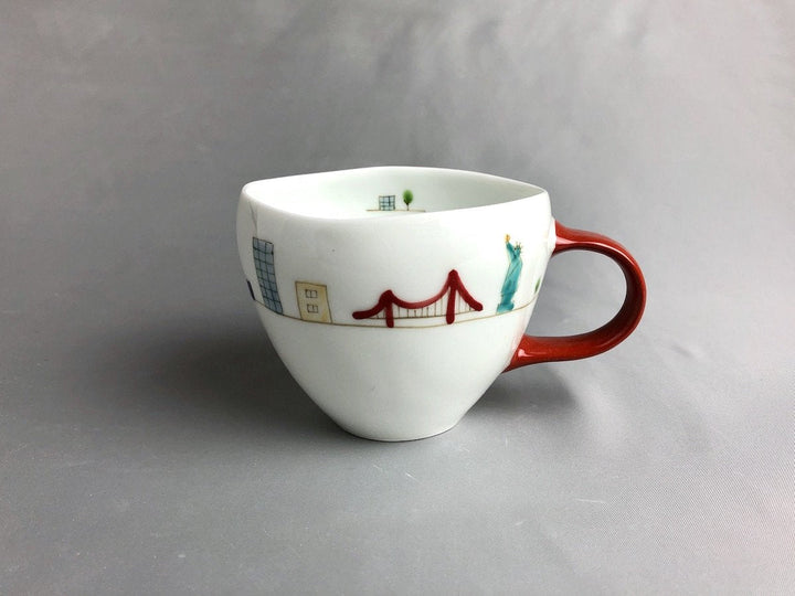 Sanpo America Maru Mug Red - Crafted By Ippo Kiln