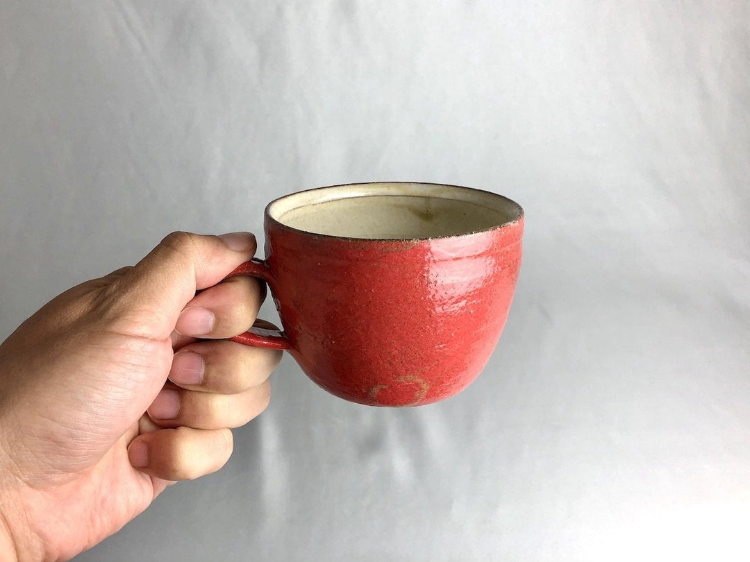 Painted Slip Mug Red - Crafted By Takuya Ohara