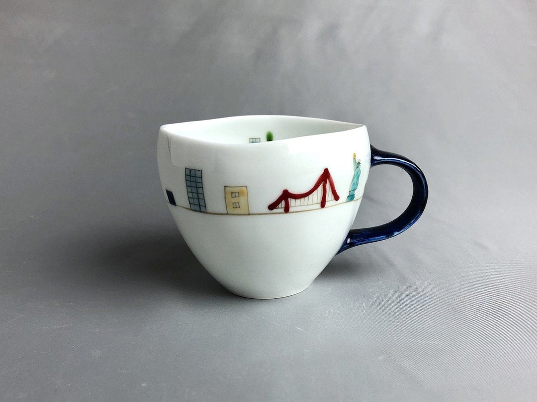 Sanpo America Maru Mug Blue - Crafted By Ippo Kiln