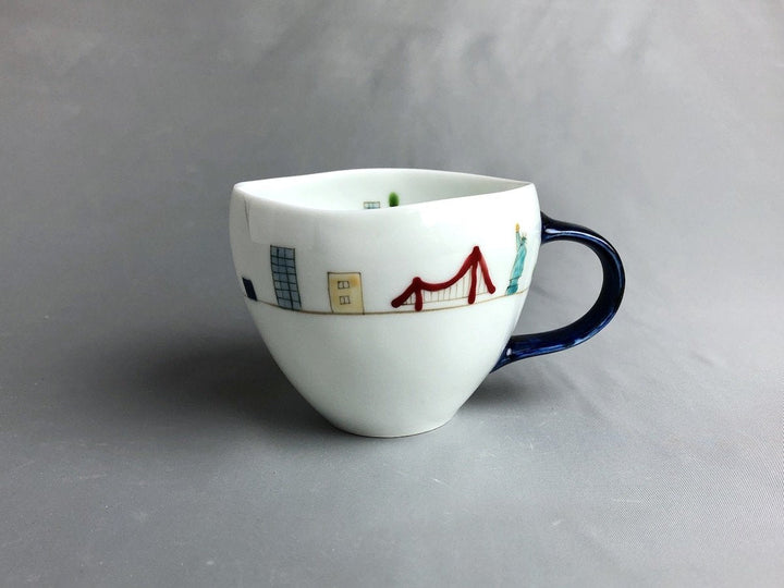 Sanpo America Maru Mug Blue - Crafted By Ippo Kiln