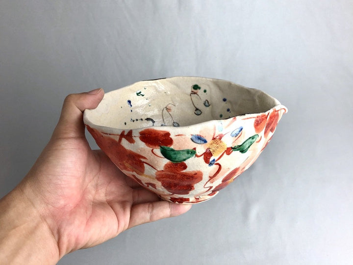 Red Picture side dish Bowl - Crafted By Noritomo Suzuki
