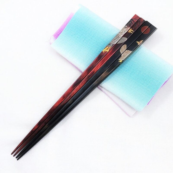 “Crowing Rooster, Staring Rooster, and the Moon” Companion Chopsticks
