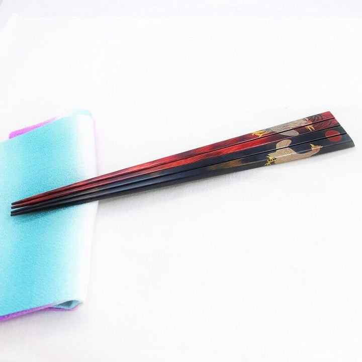 “Crowing Rooster, Staring Rooster, and the Moon” Companion Chopsticks
