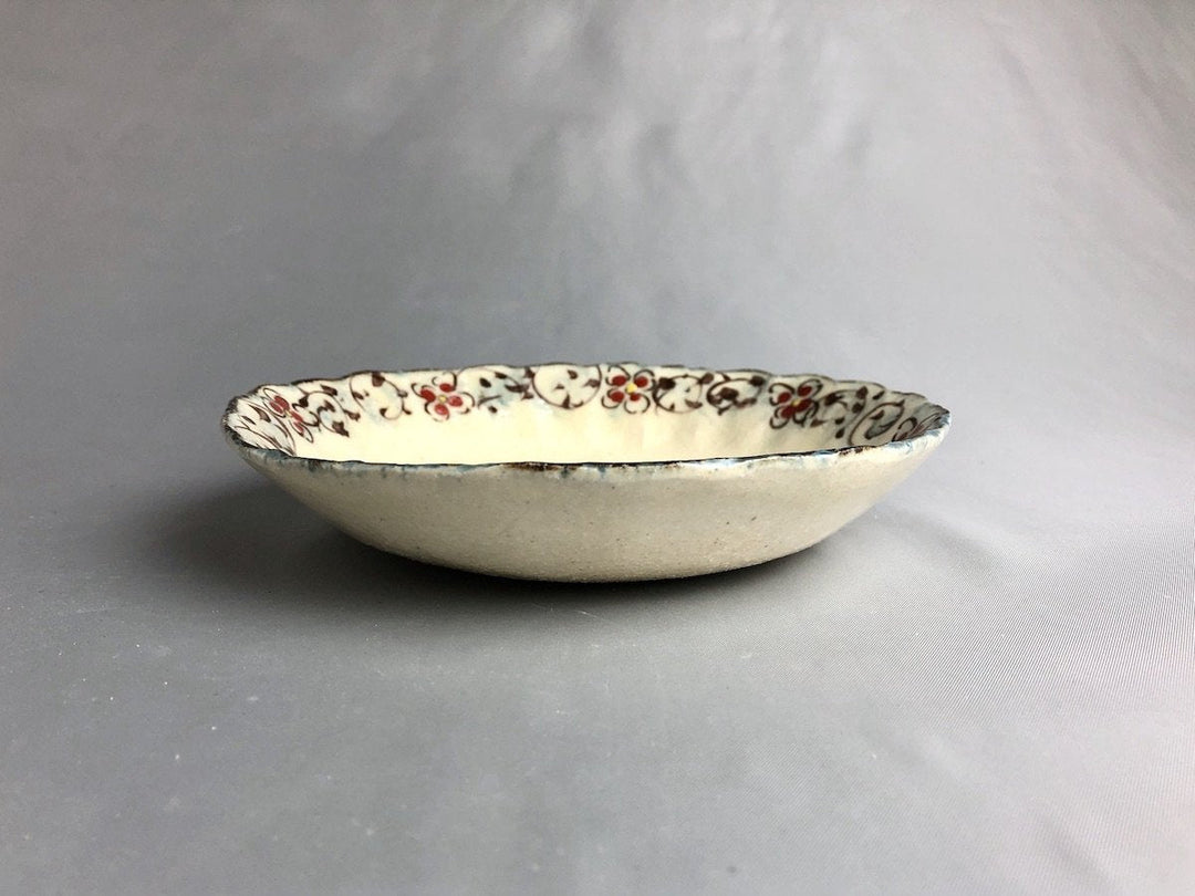 Annam Red Arabesque 6-Sun Chrysanthemum Bowl - Crafted By Masaaki Hibino