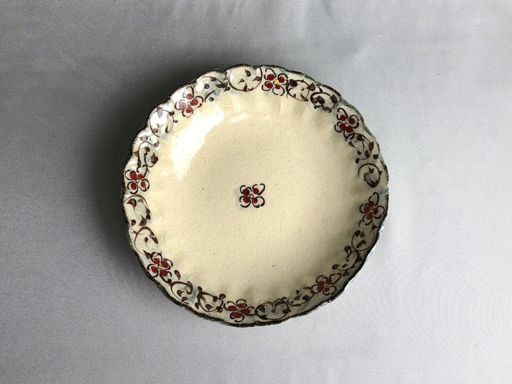Annam Red Arabesque 6-Sun Chrysanthemum Bowl - Crafted By Masaaki Hibino