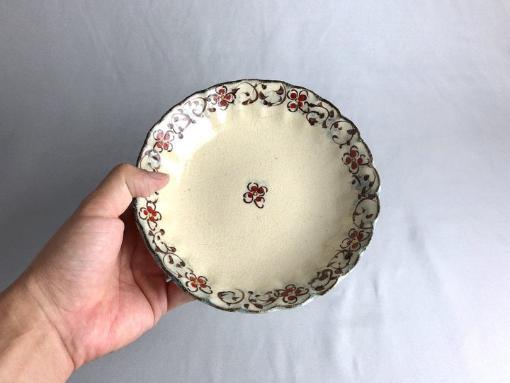Annam Red Arabesque 6-Sun Chrysanthemum Bowl - Crafted By Masaaki Hibino