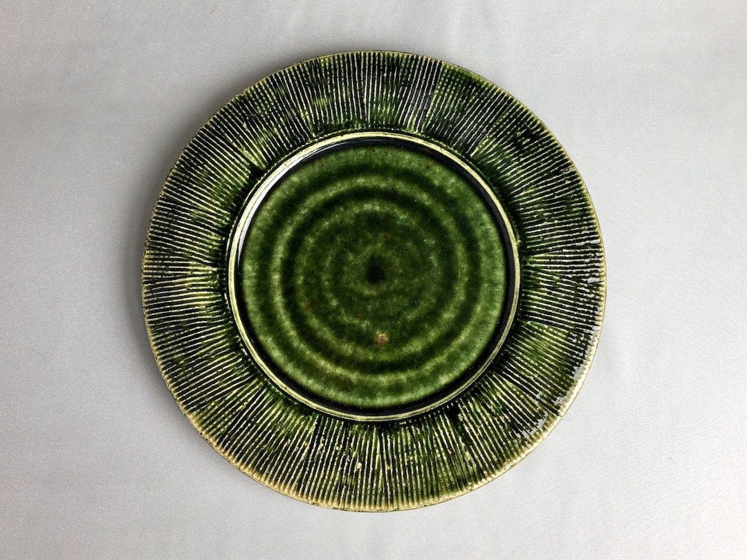 Oribe comb Rim 7.5-Sun Plate — Hand-Glazed Japanese Pottery by Renji Nakagaki