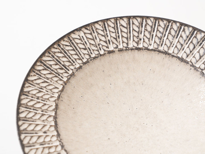 Twisted Rim Plate (Large, White) - Crafted By Masanori Yamamoto