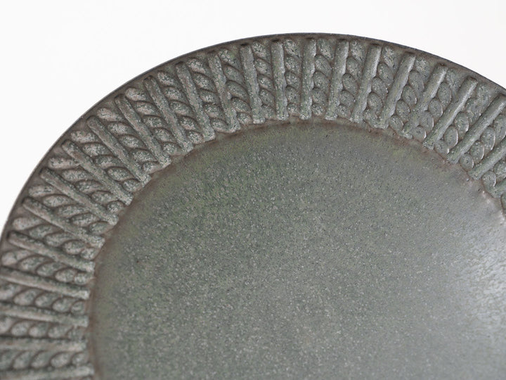 Twisted Rim Plate (Large, Green) - Crafted By Masanori Yamamoto