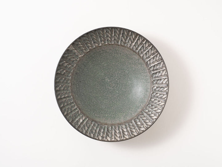 Twisted Rim Plate (Medium, Green) - Crafted By Masanori Yamamoto