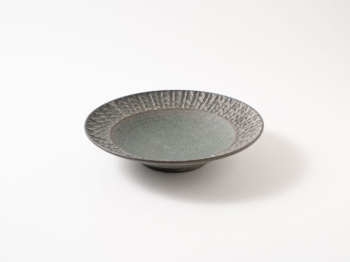 Twisted Rim Plate (Medium, Green) - Crafted By Masanori Yamamoto