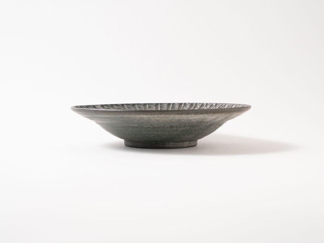 Twisted Rim Plate (Medium, Green) - Crafted By Masanori Yamamoto