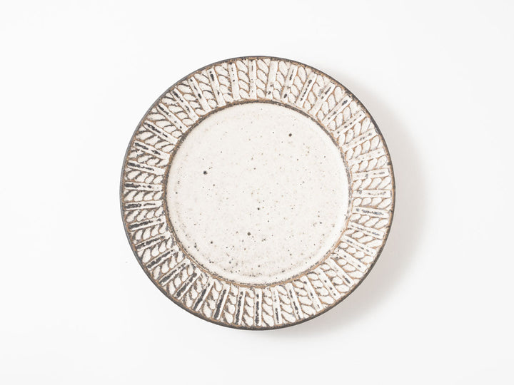 Rope-Pattern Rim Plate, 6-Sun — Hand-Glazed Japanese Pottery by Masanori Yamamoto