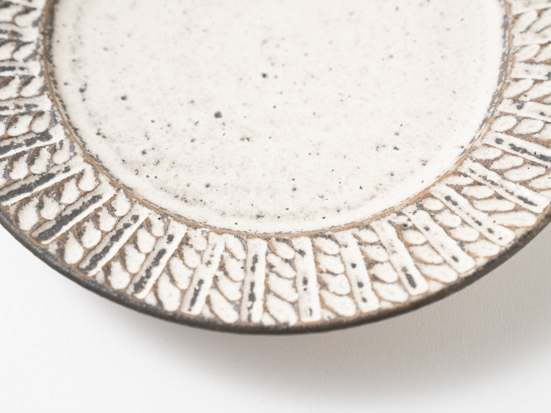 Rope-Pattern Rim Plate, 6-Sun — Hand-Glazed Japanese Pottery by Masanori Yamamoto