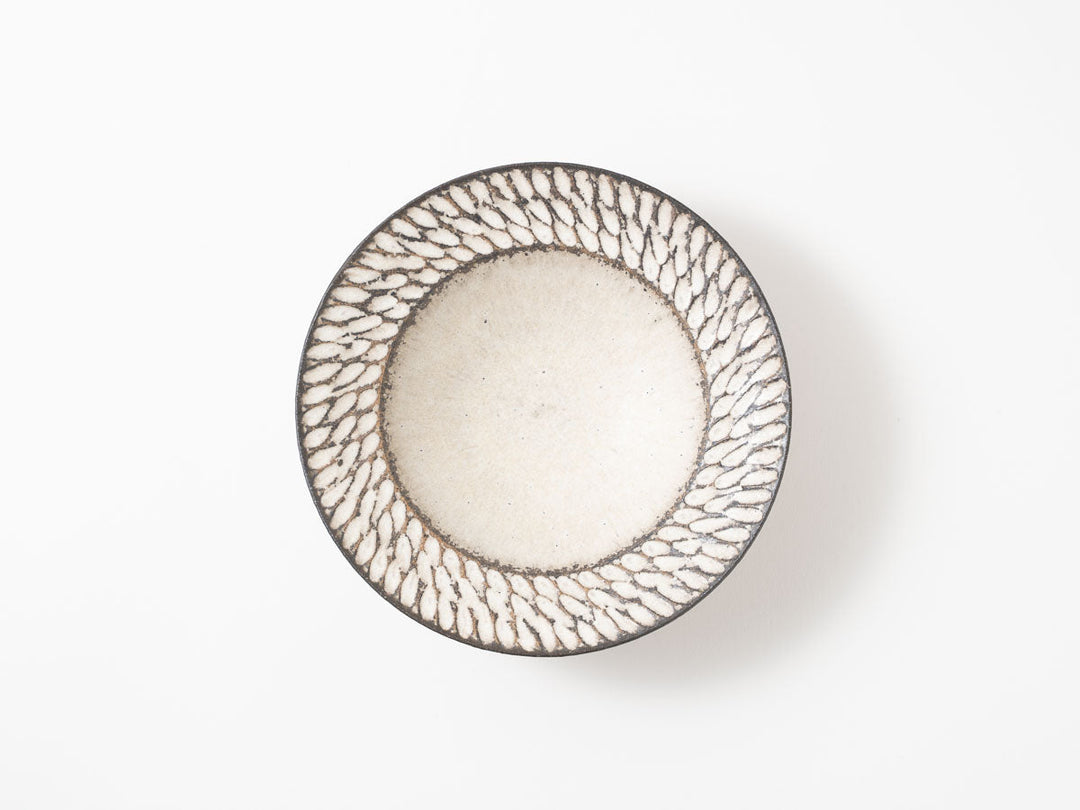Rim Plate, Small, White — Hand-Glazed Japanese Pottery by Masanori Yamamoto
