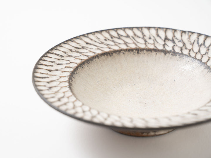 Rim Plate, Small, White — Hand-Glazed Japanese Pottery by Masanori Yamamoto