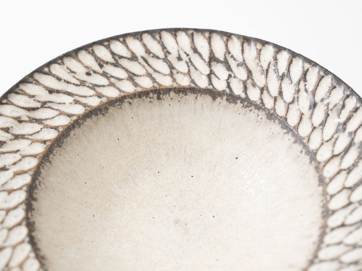 Rim Plate, Small, White — Hand-Glazed Japanese Pottery by Masanori Yamamoto