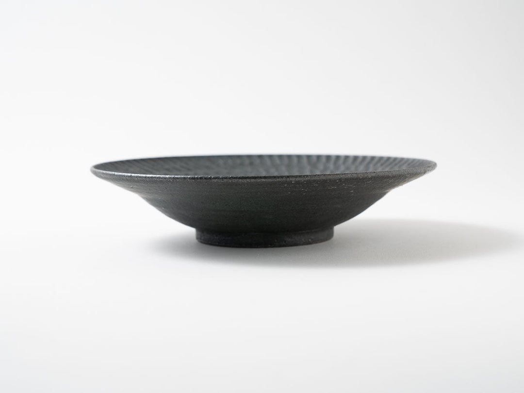 Rim Plate, Medium, Green — Hand-Glazed Japanese Pottery by Masanori Yamamoto